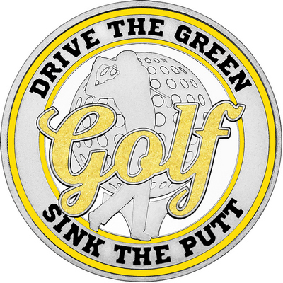 Gold "Golf" with Yellow Outer Circular Borders